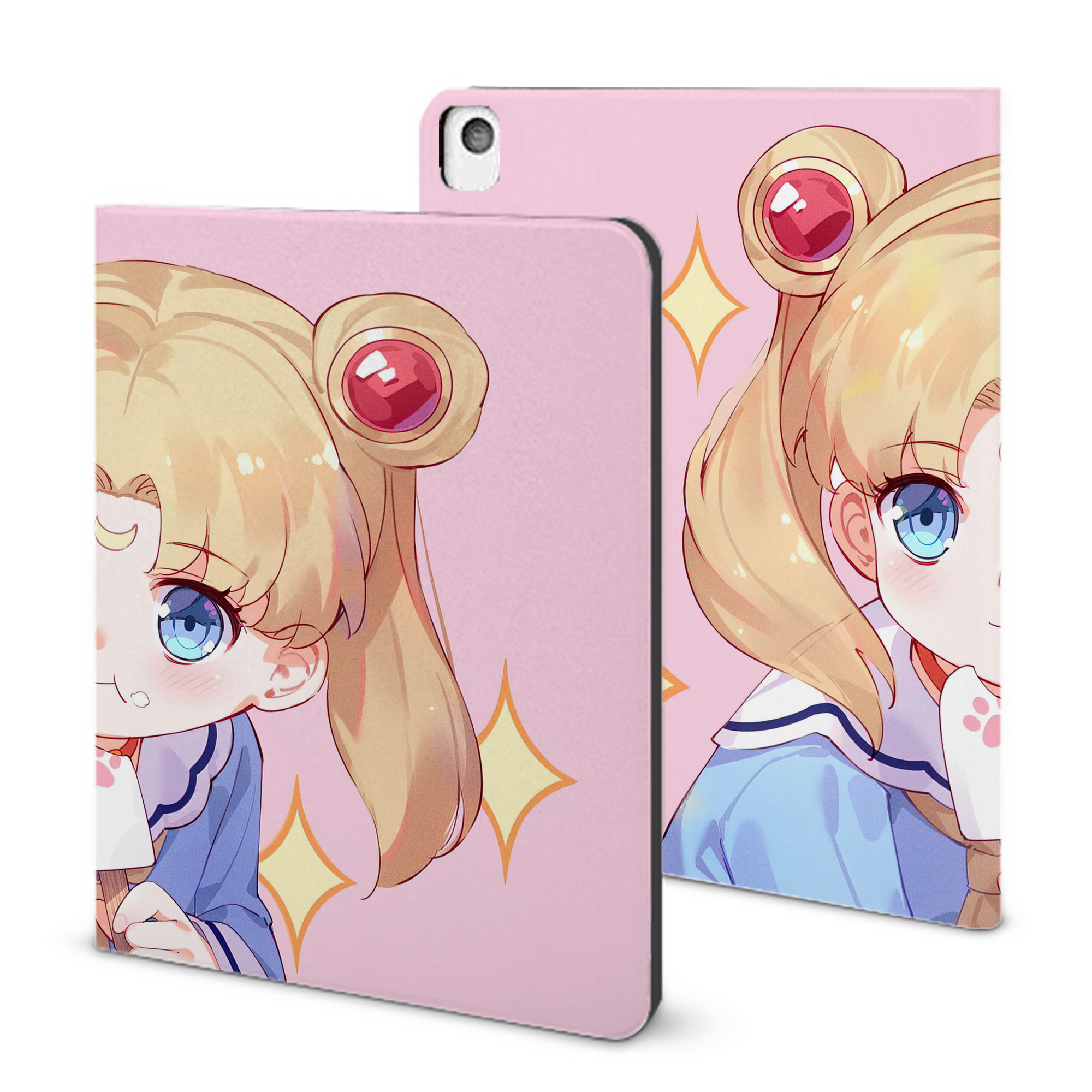 （画像用） 美少女戦士セーラームーン Sailor Moon IPadケース ペンホルダー付き ブックスタイルデザイン
